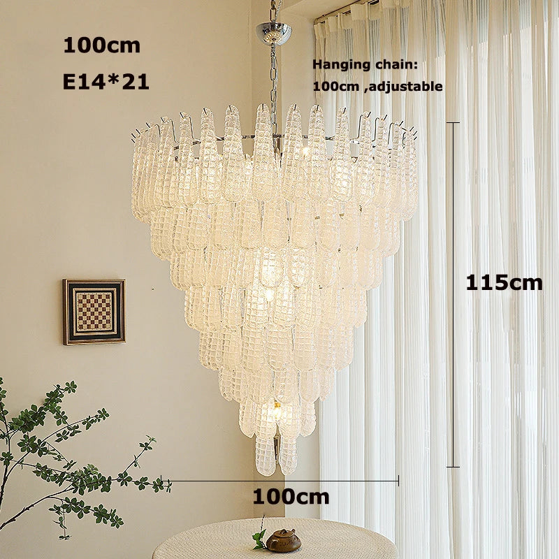 Glass Chandelier – Modern LED for Living Room, Bedroom & Bedside | Solenne Dome by Evenlyr