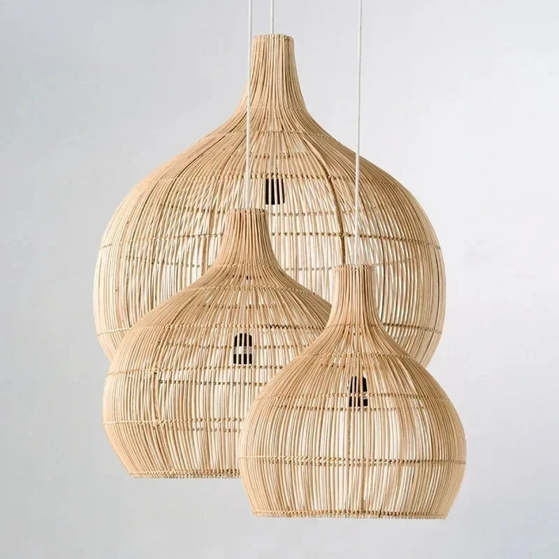 Ginevra Wabi-Sabi Rattan Chandelier for Bedroom – Vintage