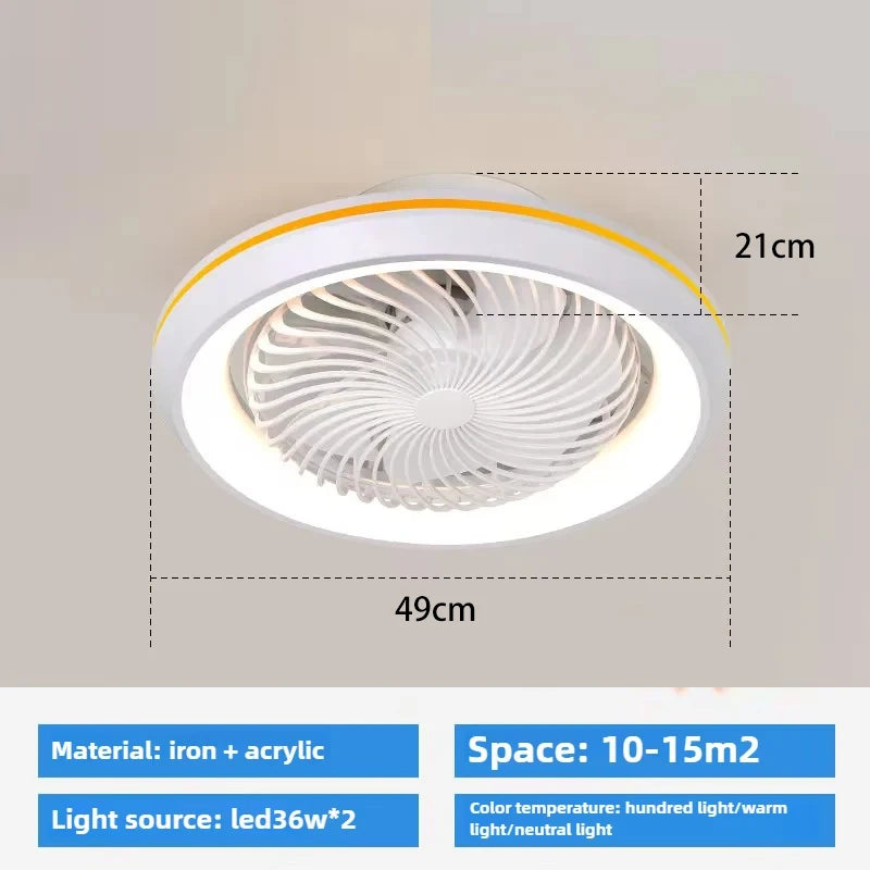 Caspian Enclosed Design Ceiling Fan with Light for Living Room – Remote Control – detail view 7