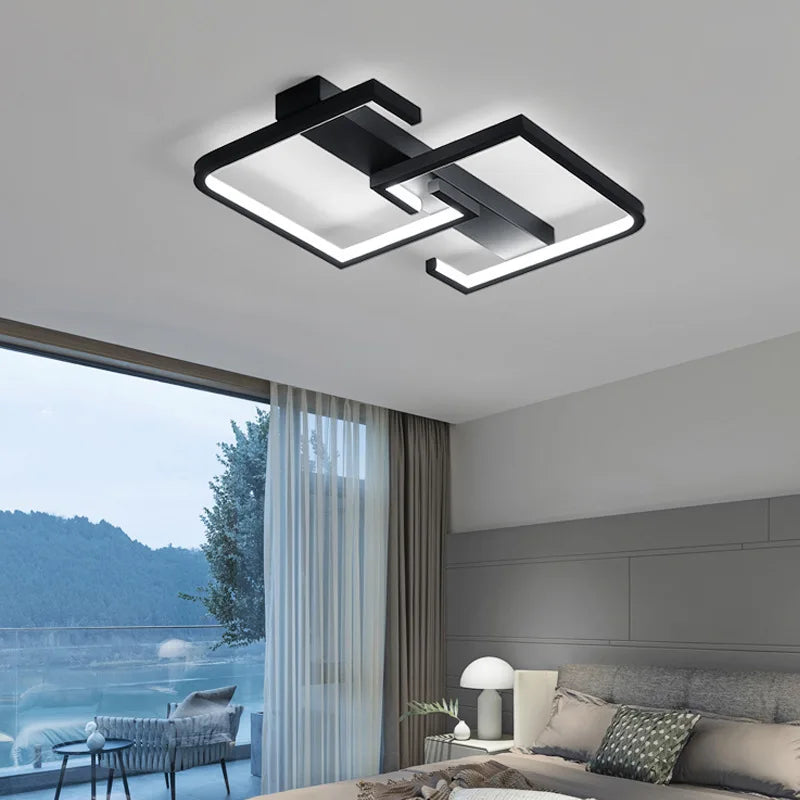 Metal Flush Mount Ceiling Light – Nordic Modern Dimmable LED for Bedroom, Living Room, Kitchen | Aurelia Arc by Evenlyr