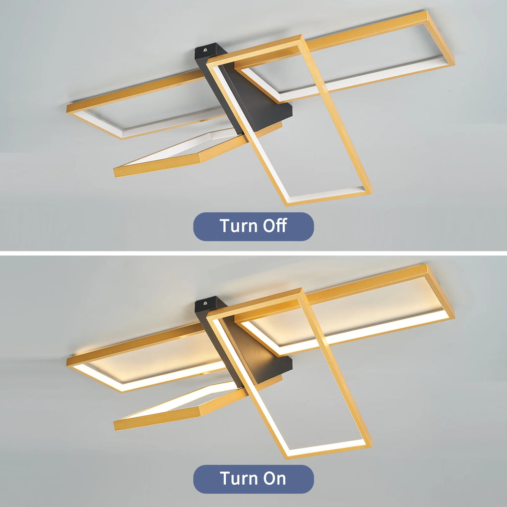 Metal Chandelier – Modern LED for Bedroom & Bedside, Living Room, Dining Room & Kitchen | Alora Contour by Evenlyr