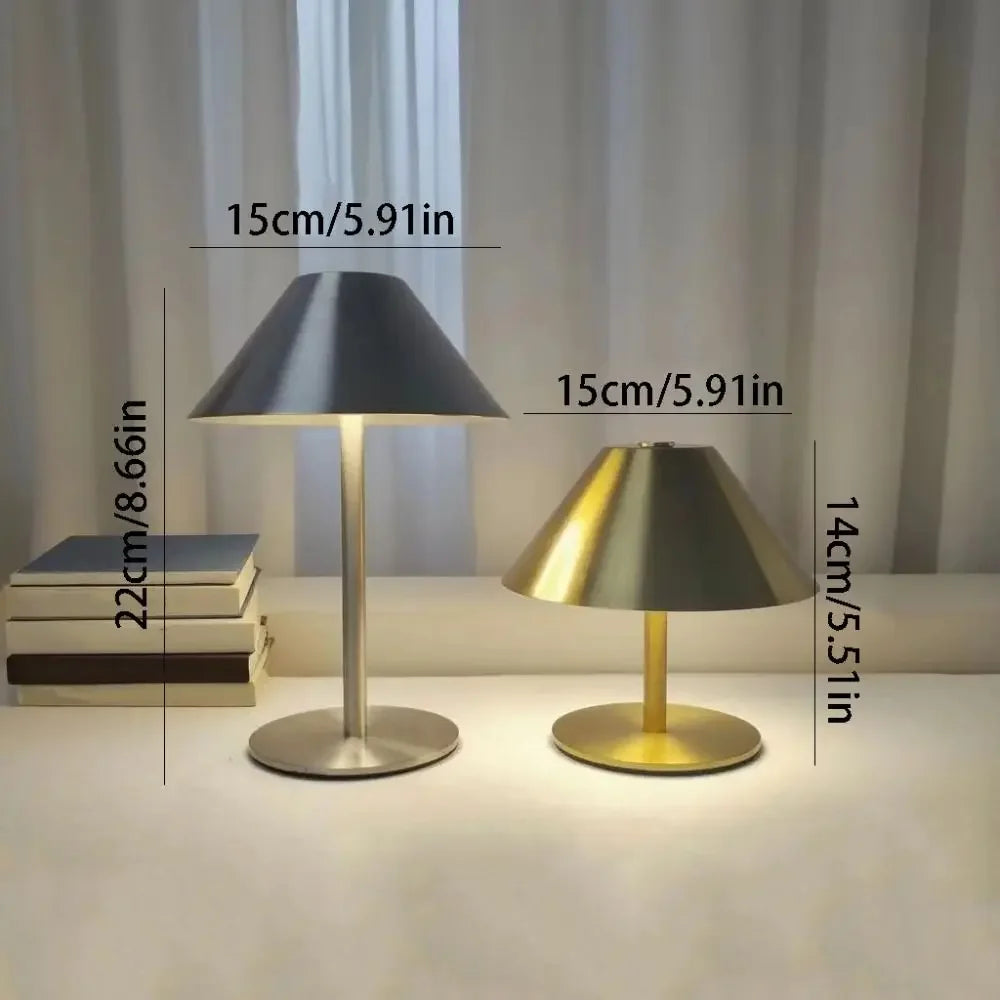Designer Table Lamp – Modern Minimalist Cordless Rechargeable for Bedside, Desk & Office, Restaurant Table | Halcyon Petal by Evenlyr