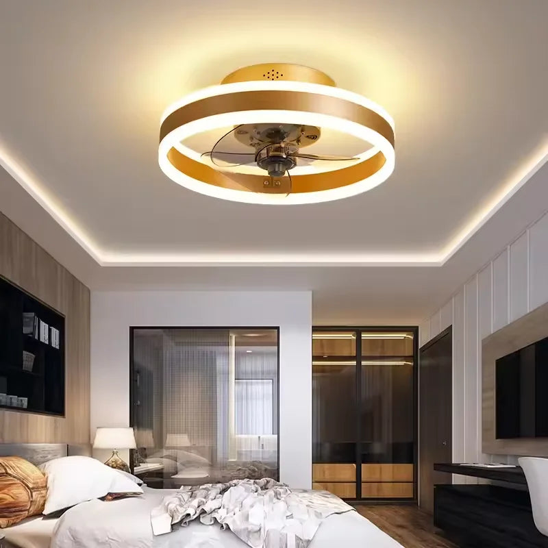 Elara 50cm Ceiling Fan with Light for Low-Ceiling Bedroom – Remote Control – product view