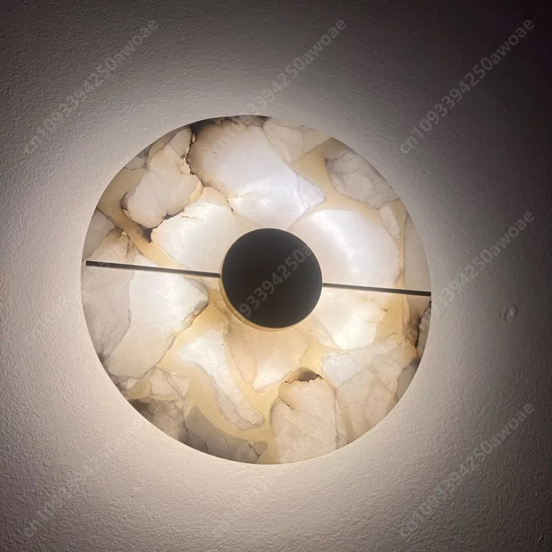 Tivoli Natural Marble and Copper Wall Sconce – Luxury – detail view 6
