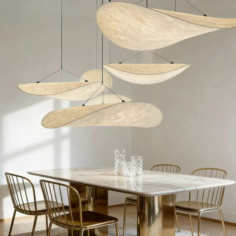 Paper Chandelier – Wabi-Sabi Japanese for Dining Room, Living Room, Foyer | Thalia Cascade by Evenlyr