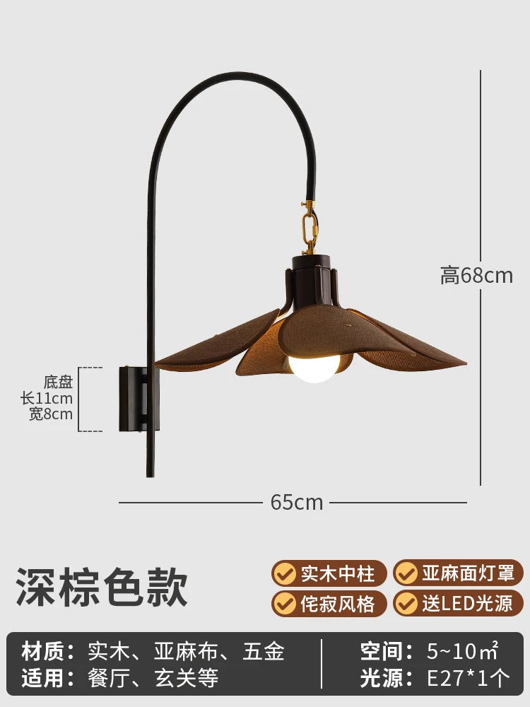 Neris Halo Sculptural Fabric Wall Sconce – product view 7