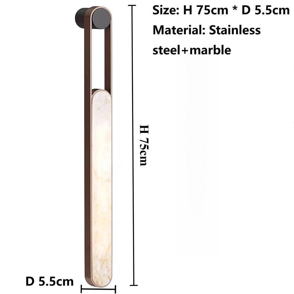Noma Ridge Marble Wall Sconce – Minimalist – product detail 8