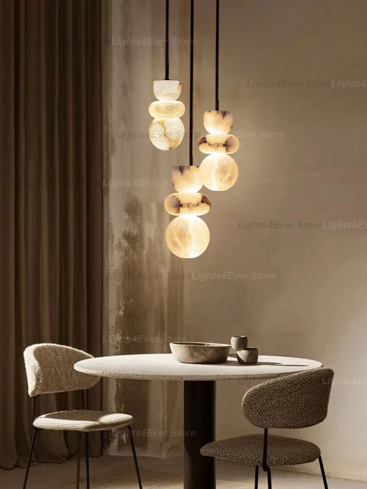 Luma Beam Alabaster Chandelier
