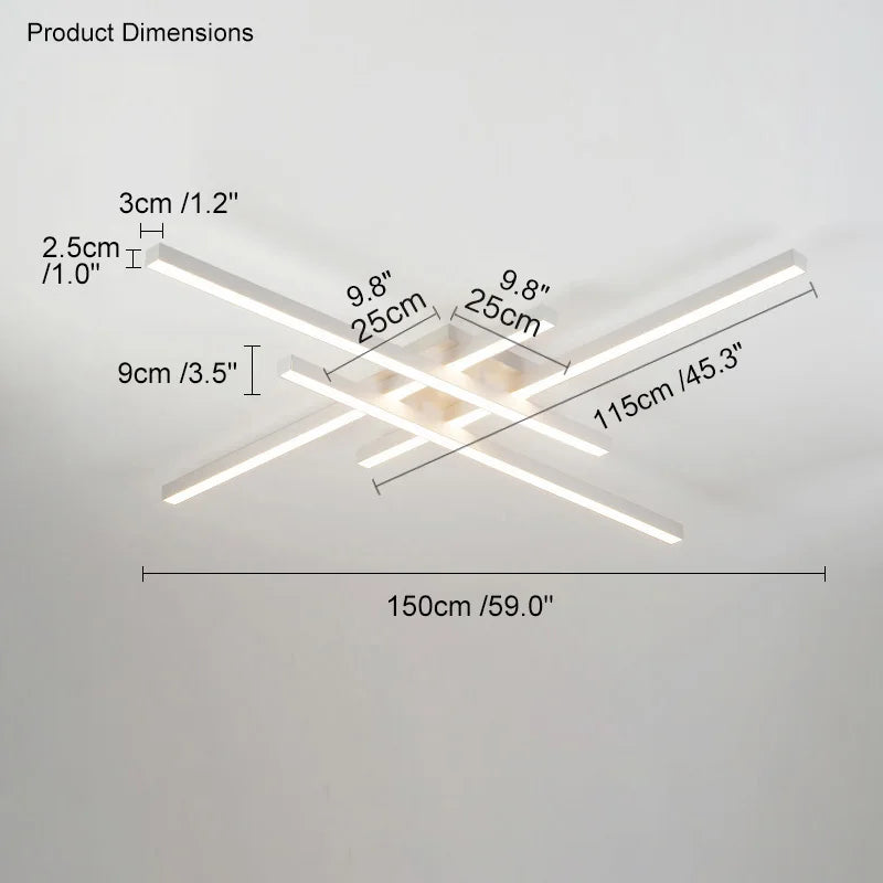 Metal Chandelier – Modern LED for Bedroom & Bedside, Living Room | Virelle Line by Evenlyr