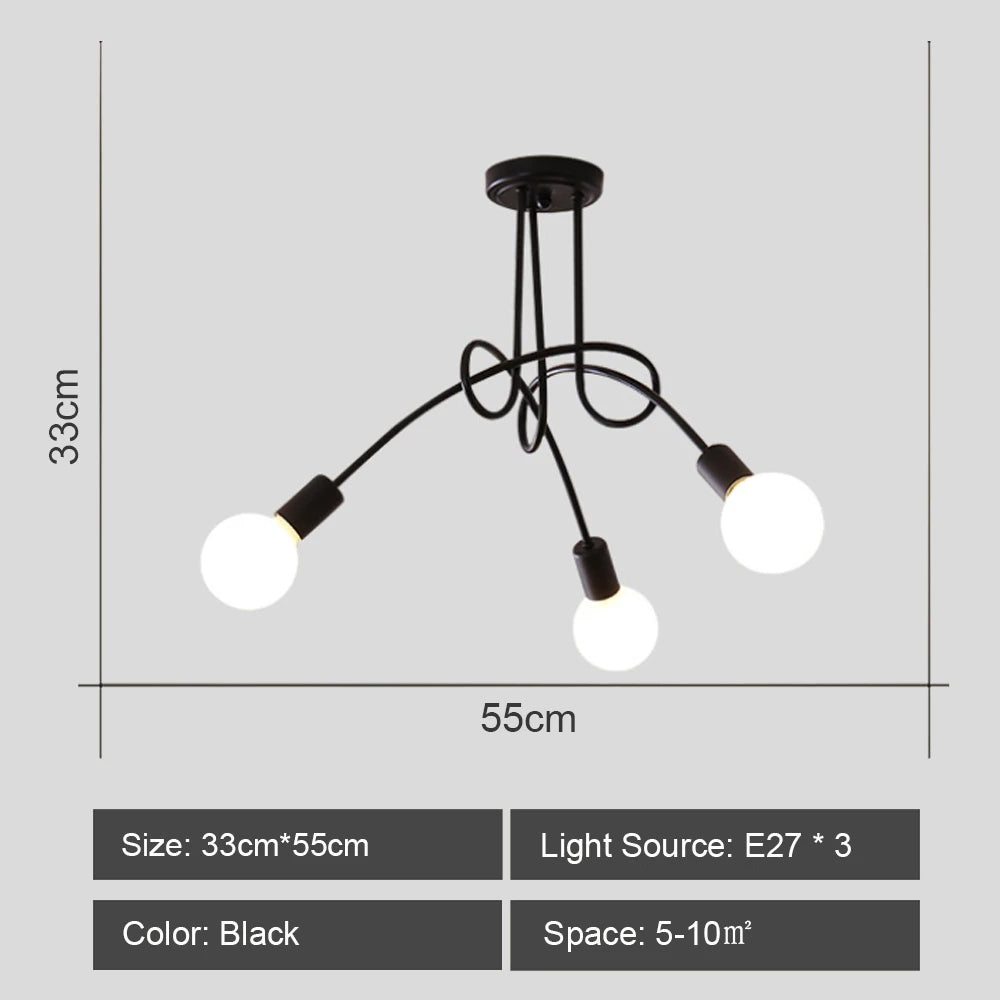 Quintara Flush Mount Modern Chandelier for Dining Room – Vintage