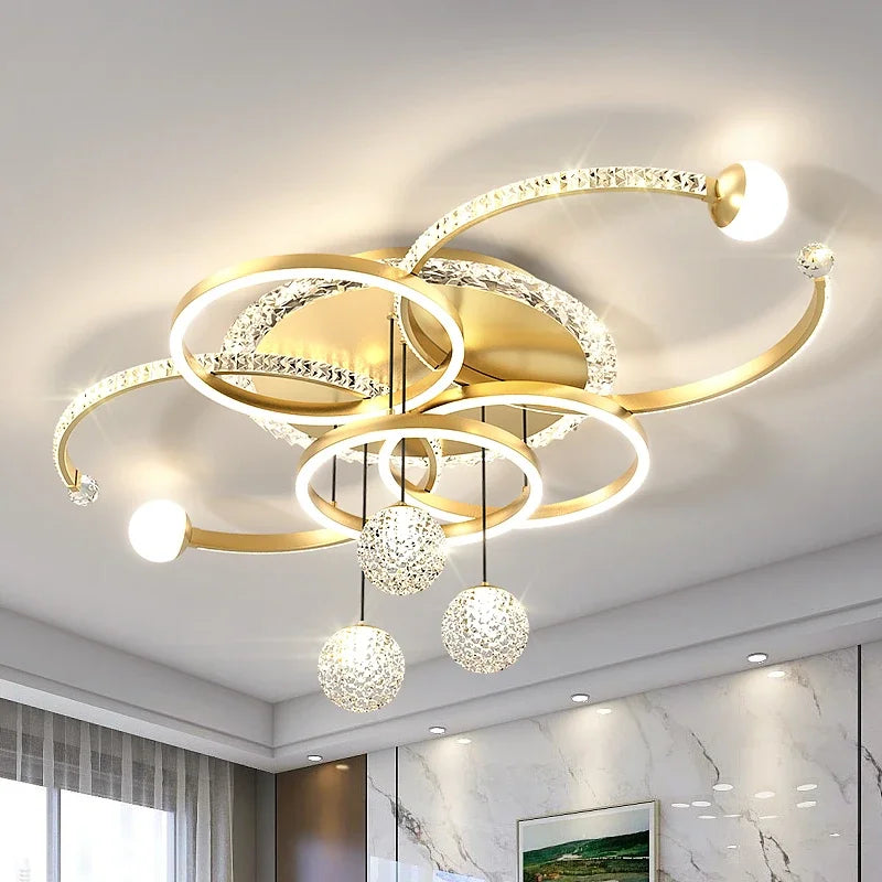 Acrylic Chandelier – Modern Minimalist Dimmable LED for Dining Room, Living Room, Foyer | Seraphine Halo by Evenlyr