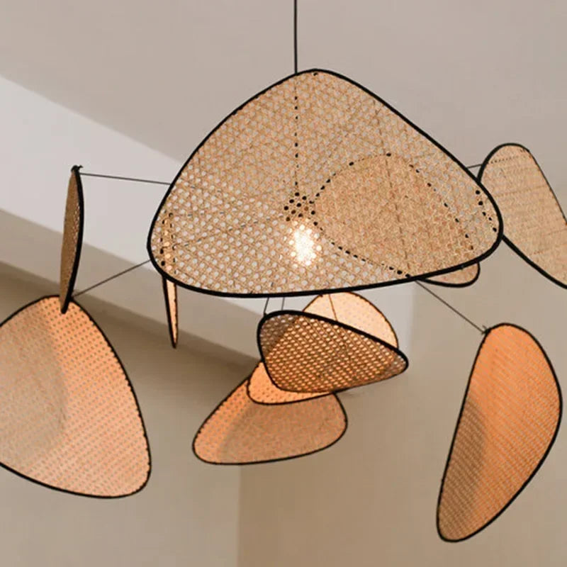 Juniper Nordic Rattan Chandelier for Living Room