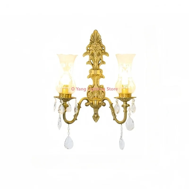 French Vintage Brass Wall Sconce – E14