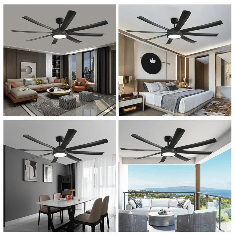 Liora 72-Inch Large-Diameter DC Ceiling Fan Light – Remote Control