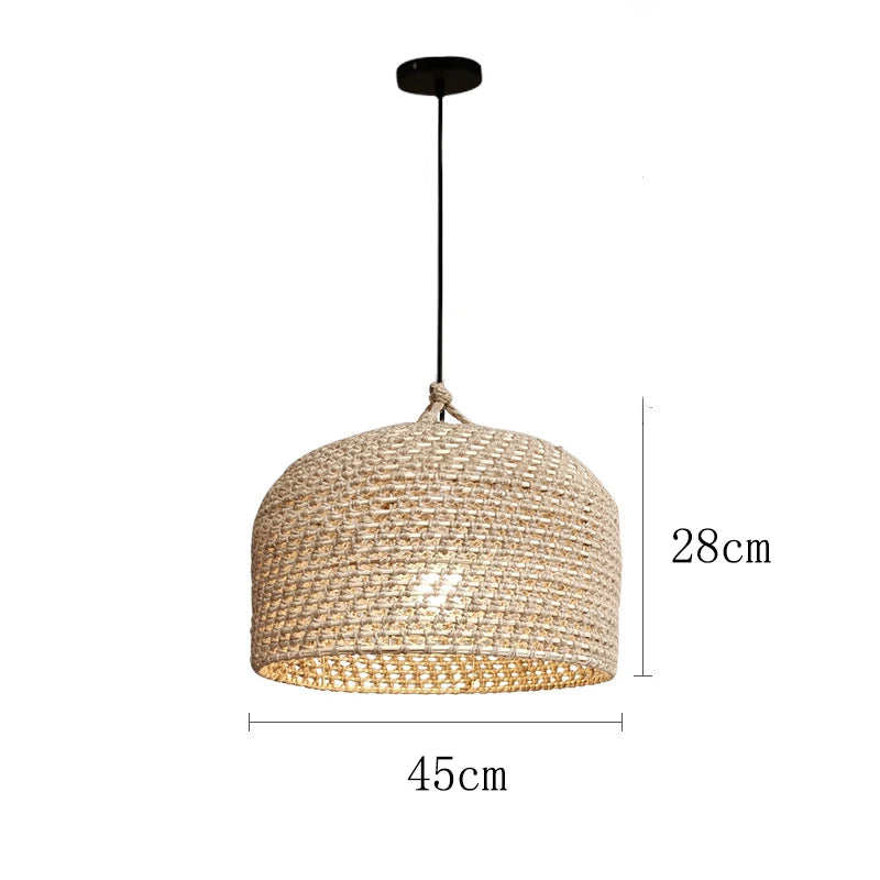 Rattan Pendant Light – Vintage Modern for Kitchen Island, Dining Room, Restaurant | Ophelia Orbit by Evenlyr