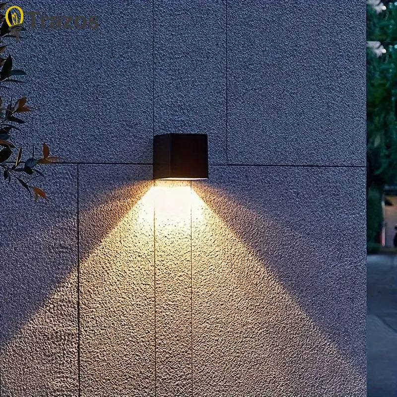 Ilaria Up & Down Beam Outdoor Wall Light for Front Door – Square