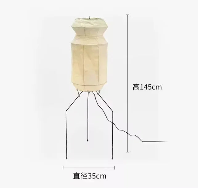Rice Paper Floor Lamp – Wabi-Sabi Japanese for Living Room, Bedroom, Reading Corner | Mirelle Cascade by Evenlyr