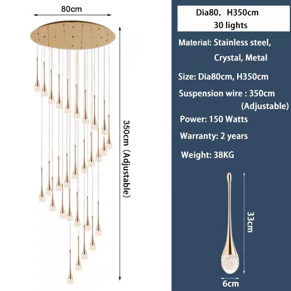 Delia Halo Crystal Chandelier – product view 8