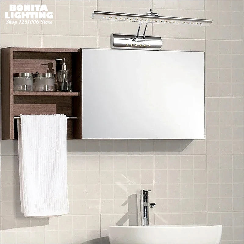 Designer Round LED Bathroom Vanity & Mirror Light – Modern Adjustable LED for Bathroom | Lucera Orbit by Evenlyr