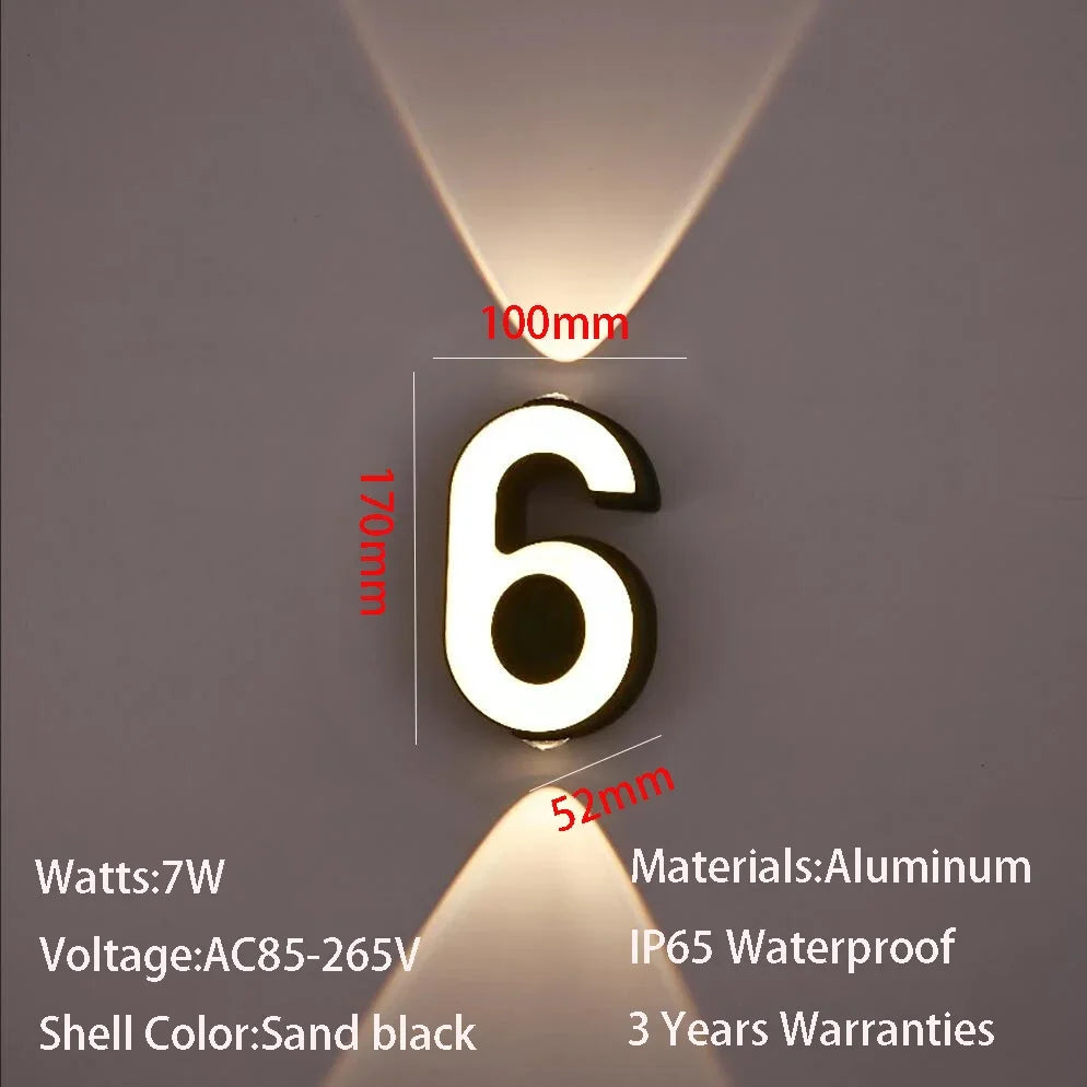 Liora 7W Illuminated House Number Light – IP65