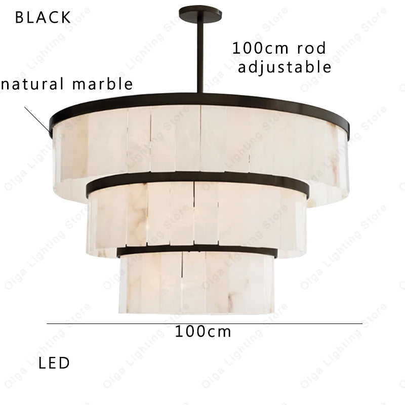 Ysola Halo Alabaster Chandelier – product view 18