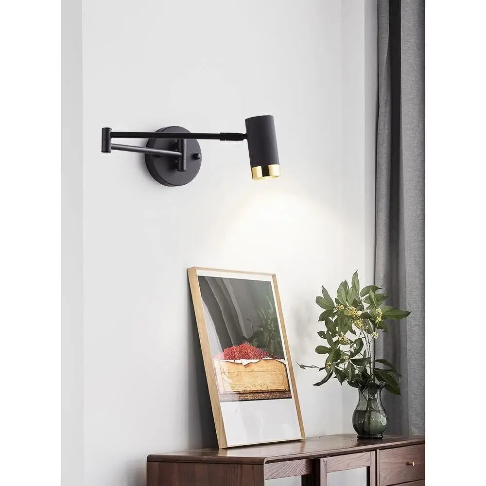 Metal Adjustable Swing-Arm Wall Sconce – Japanese for Bedroom & Bedside, Living Room, Hotel & Hospitality | Lunara Glow by Evenlyr