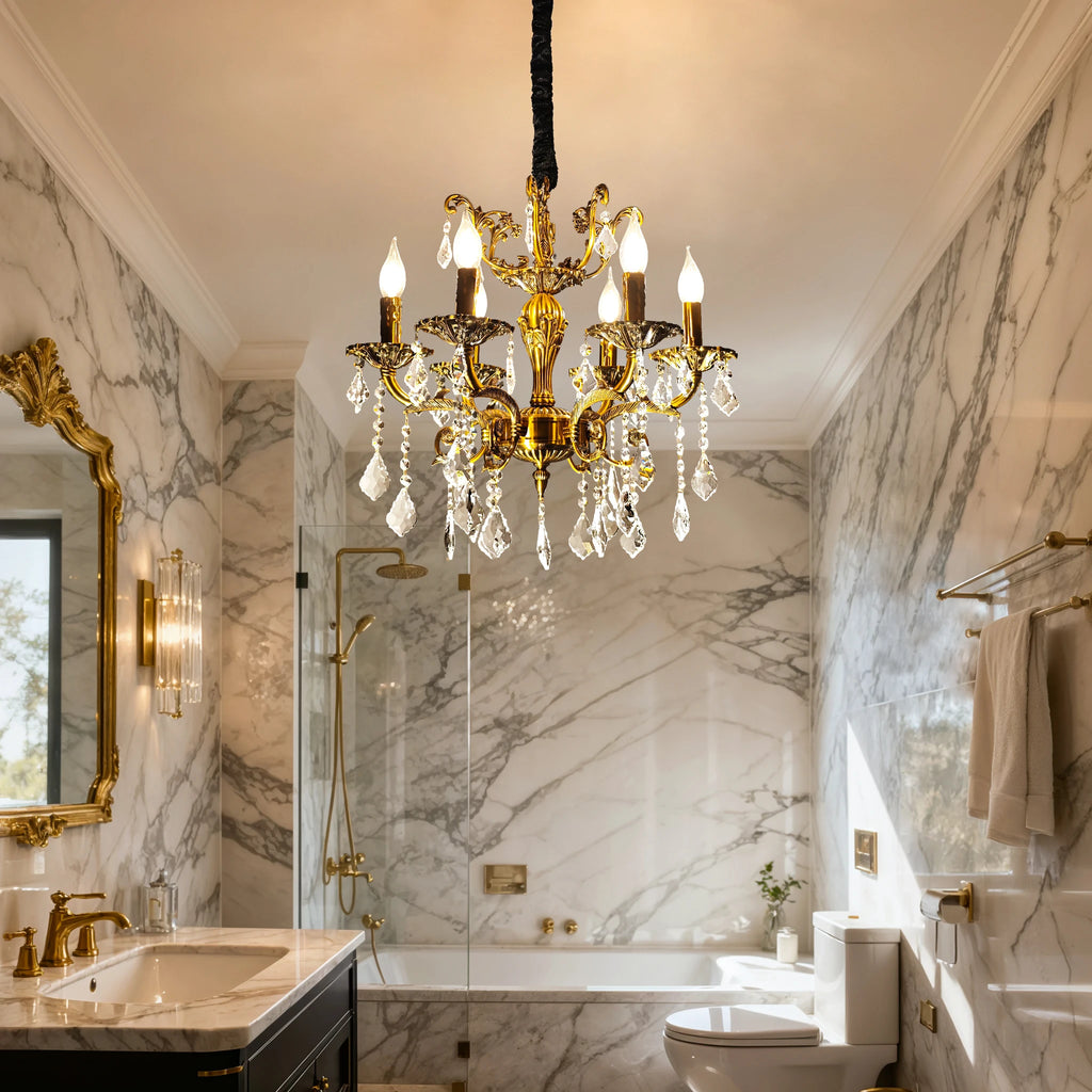 Firenze Vintage Crystal Chandelier for Kitchen Island