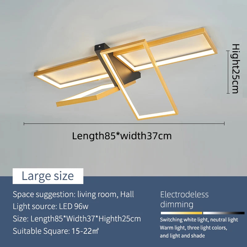 Metal Chandelier – Modern LED for Bedroom & Bedside, Living Room, Dining Room & Kitchen | Alora Contour by Evenlyr