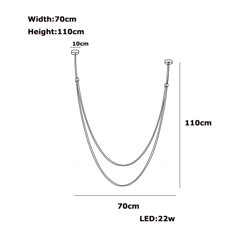 Lunet Arc Dimmable Metal Pendant Light – product view 17