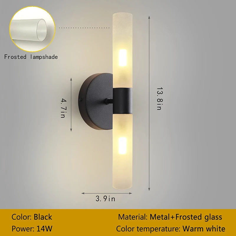 Olea Drift Glass Wall Sconce – Modern – product detail 8