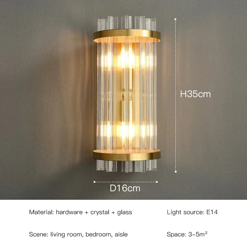 Crystal Wall Sconce – Art Deco LED for Bedroom & Bedside, Living Room, Hotel & Hospitality | Isola Orbit by Evenlyr