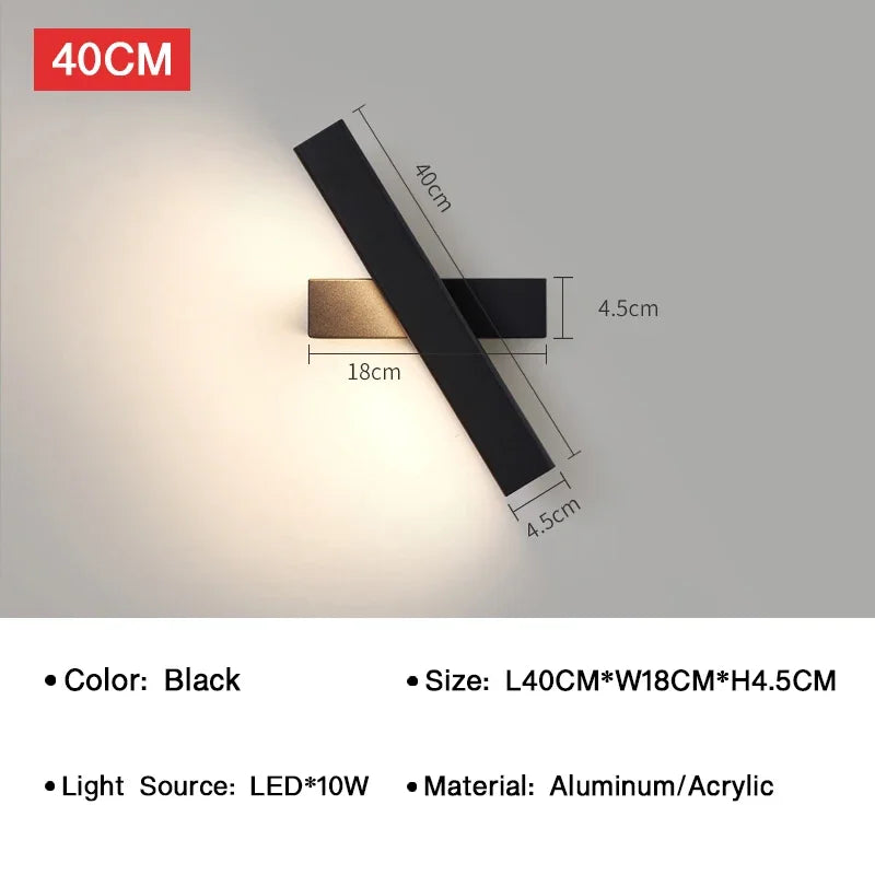 Metal Wall Sconce – Modern LED for Bedroom & Bedside, Living Room | Aurelle Contour by Evenlyr
