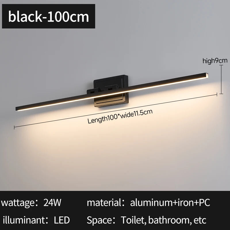 Juniper Dimmable LED Bathroom Mirror Light for Vanity Area