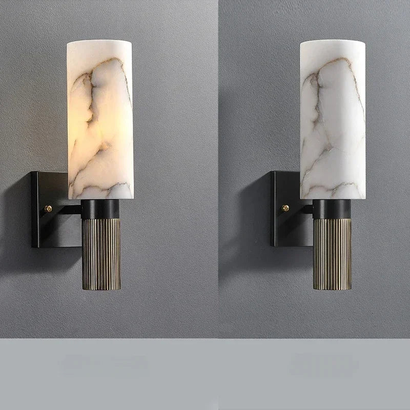 Ulric Contour Sculptural Marble Wall Sconce – product view 2