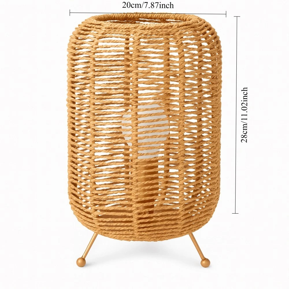 Paper & Rattan Pendant Light – Organic Modern for Kitchen Island, Dining Room, Restaurant | Mirelle Orbit by Evenlyr