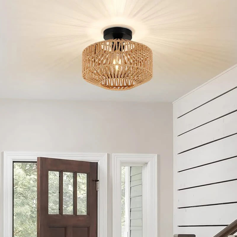 Rattan Chandelier – European Classic for Living Room, Bedroom, Dining Room | Sorella Orbit by Evenlyr