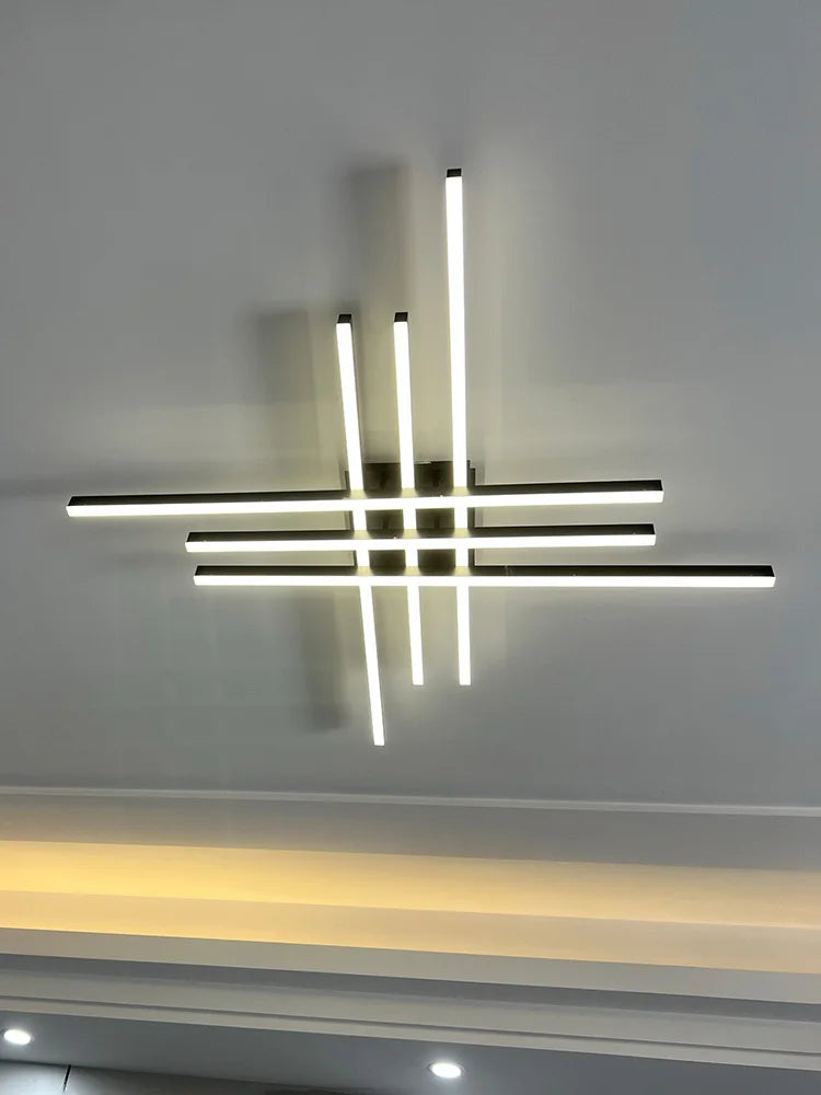 Metal Chandelier – Modern LED for Bedroom & Bedside, Living Room | Virelle Line by Evenlyr