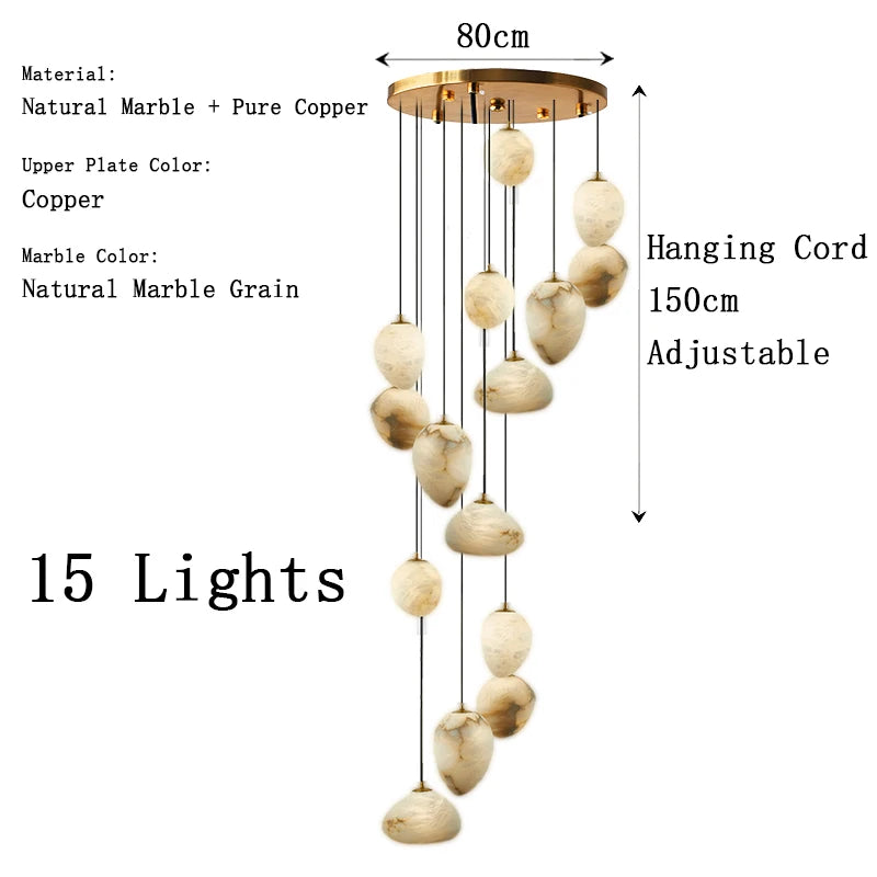 Quilla Halo Dimmable Alabaster Pendant Light – product view 8