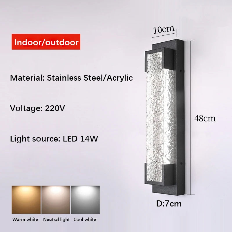 Palermo Stainless Steel Linear Outdoor Wall Light for Exterior Wall – detail view 8
