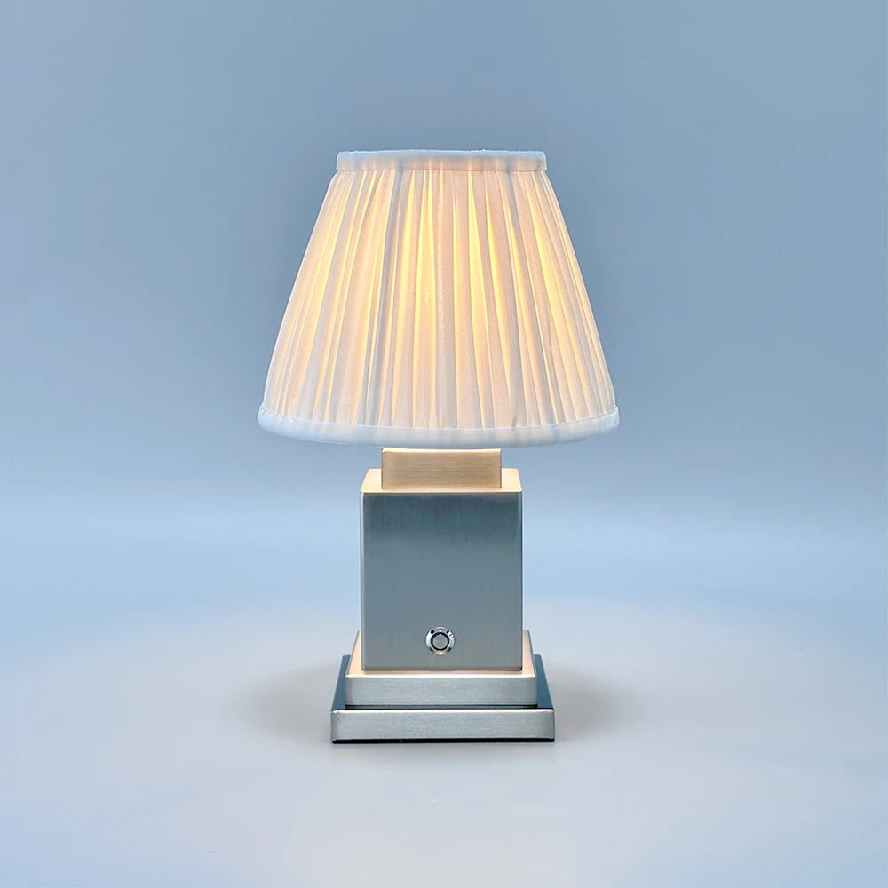 Fabric Table Lamp – Modern Minimalist Cordless Rechargeable for Bedside, Desk & Office, Restaurant Table | Jessamine Grove by Evenlyr