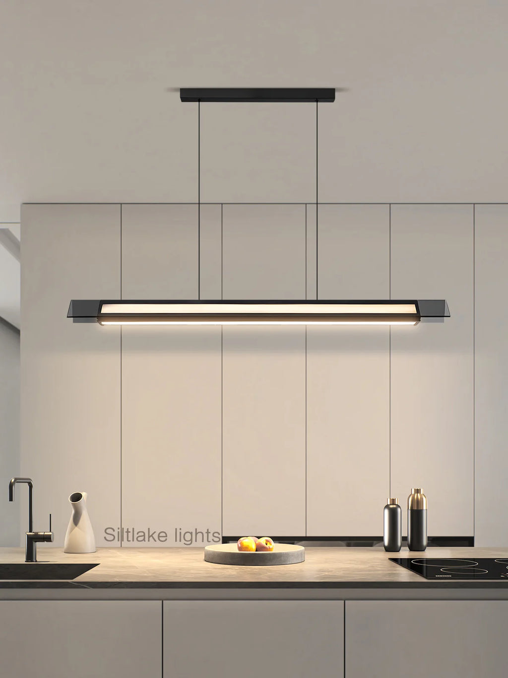 Metal Chandelier – Modern Minimalist for Dining Room, Kitchen Island, Bedroom | Aviana Halo by Evenlyr