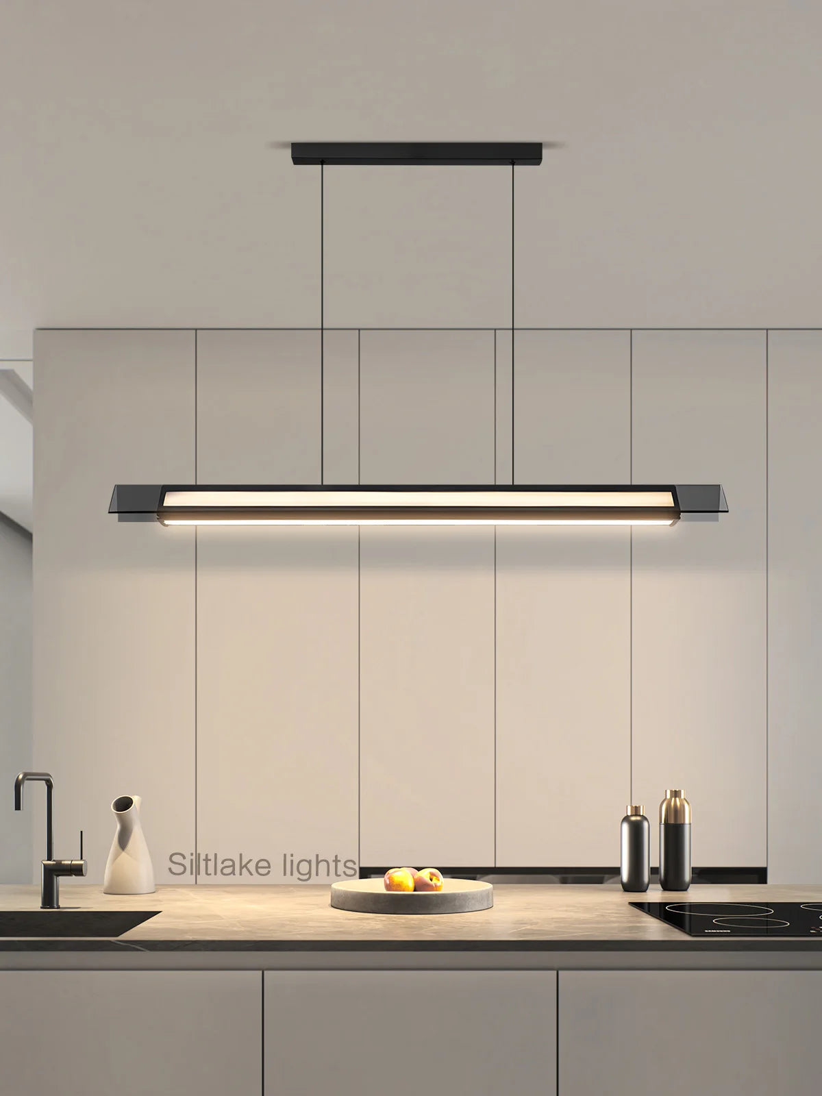 Metal Chandelier – Modern Minimalist for Dining Room, Kitchen Island, Bedroom | Aviana Halo by Evenlyr