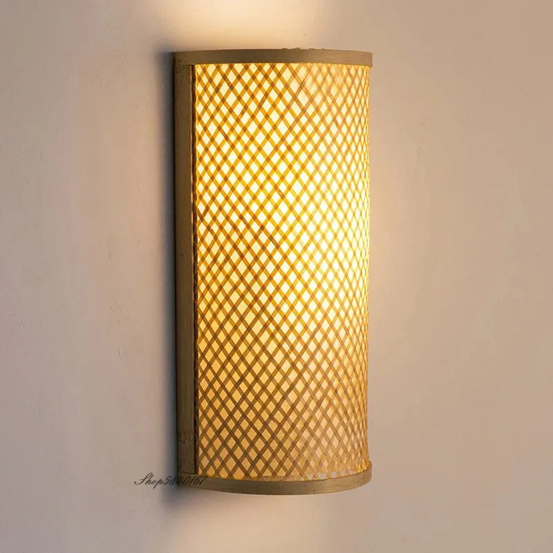 Selene Arc Bamboo Wall Sconce – product view 2