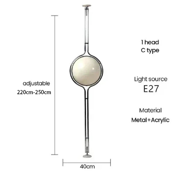 Oria Reed Acrylic Floor Lamp – Art Deco – product detail 11