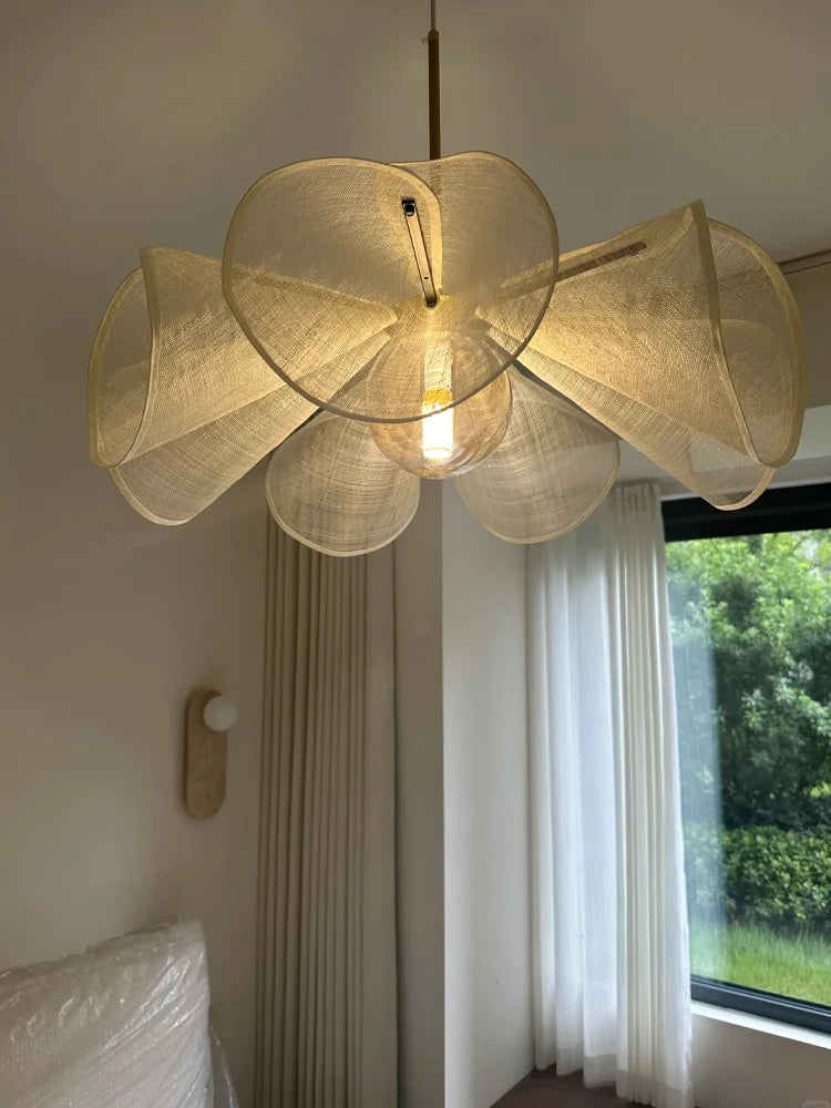 Mirel Halo Floral Fabric Pendant Light – product view 6