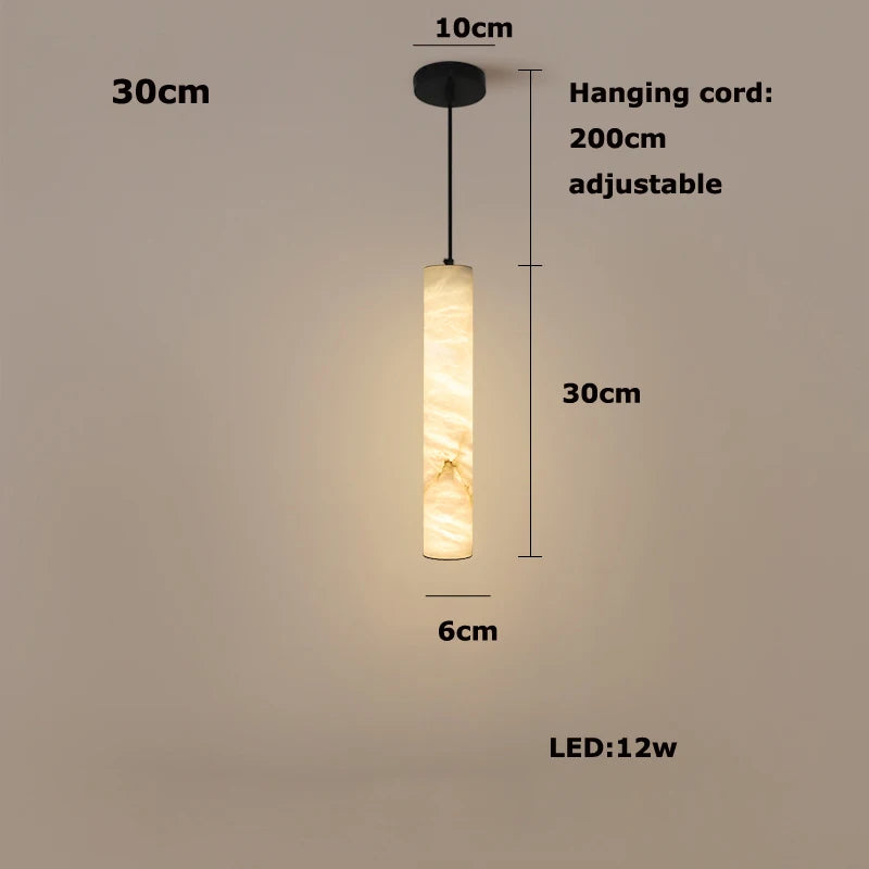Soren Loop Natural Marble Pendant Light – Dimmable – product detail 11