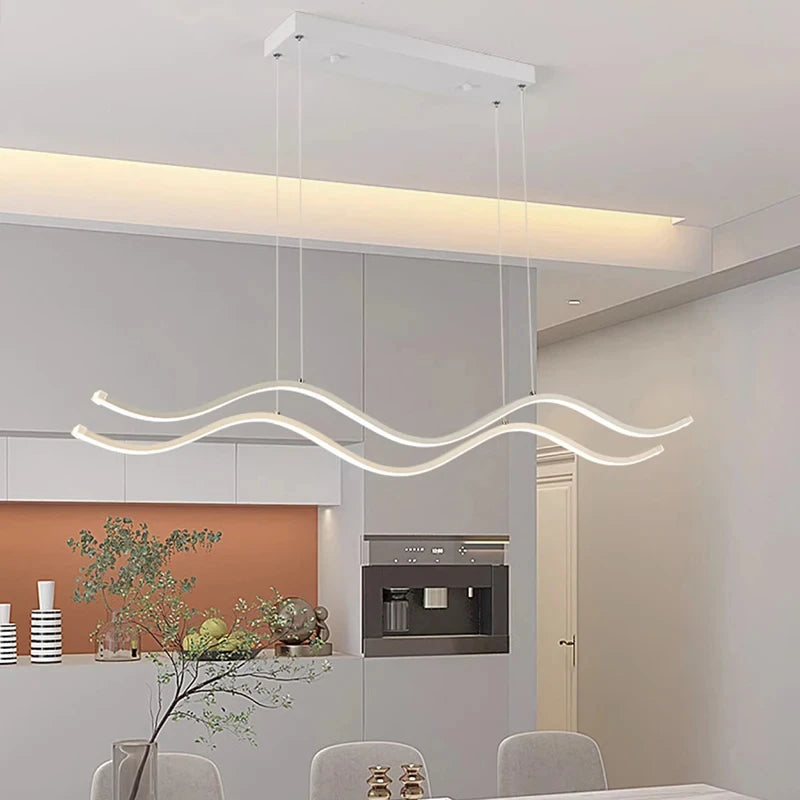 Nordic Modern Chandelier – Metal Dimmable LED for Foyer, Hotel Lobby | Ilyra Veil by Evenlyr