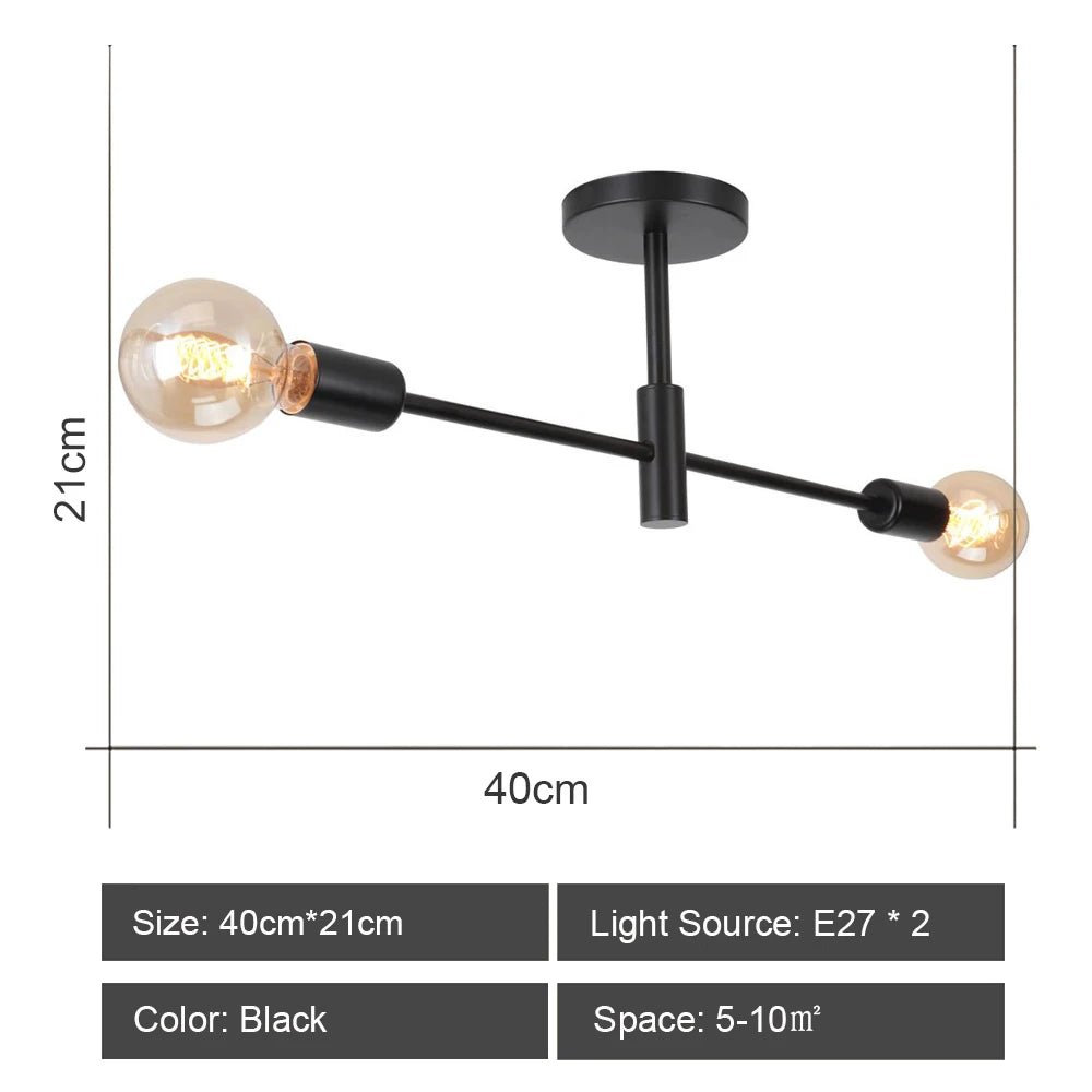 Quintara Flush Mount Modern Chandelier for Dining Room – Vintage