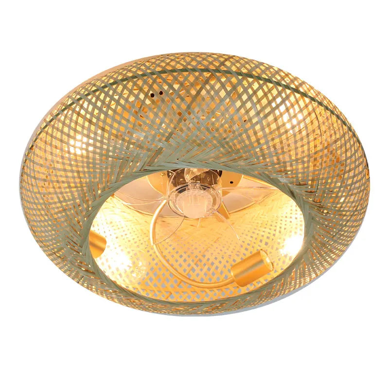 Aurelia Bamboo Retractable-Blade Ceiling Fan Light – Remote Control