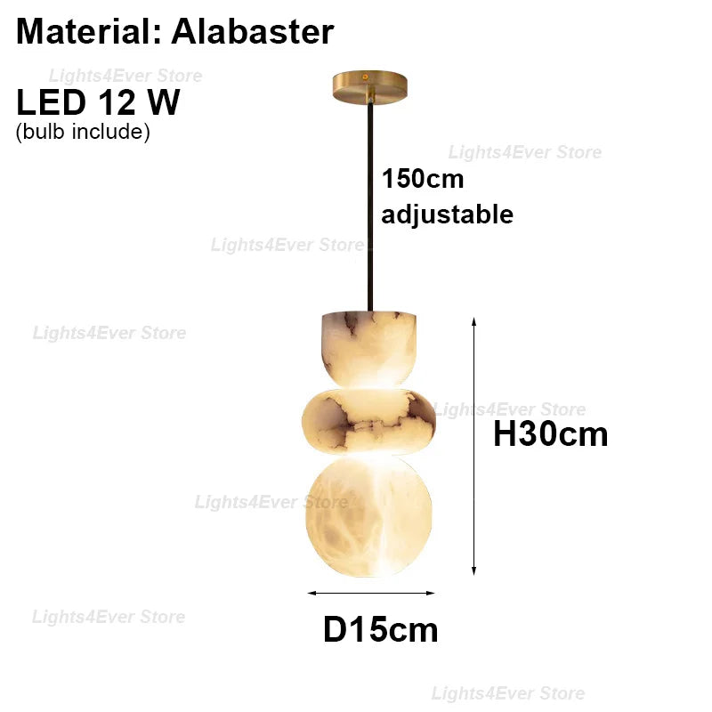 Luma Beam Alabaster Chandelier – Dimmable – product detail 15